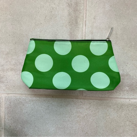 Clinique x Kate Spade Black White Stripe + Green Dots Makeup Bag - Picture 7 of 9